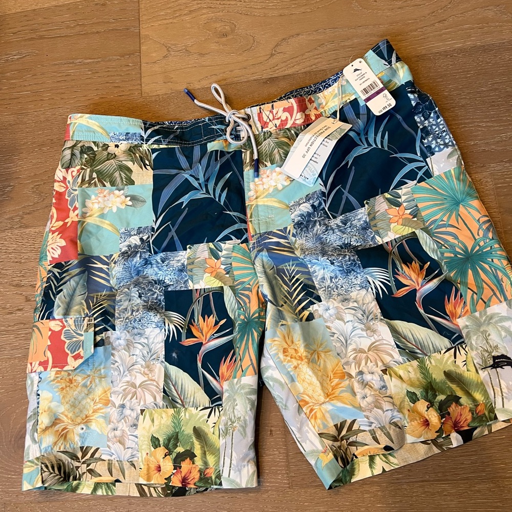 Tommy Bahama Swim Trunks Mens 3XL Floral Relax Drawstring‎